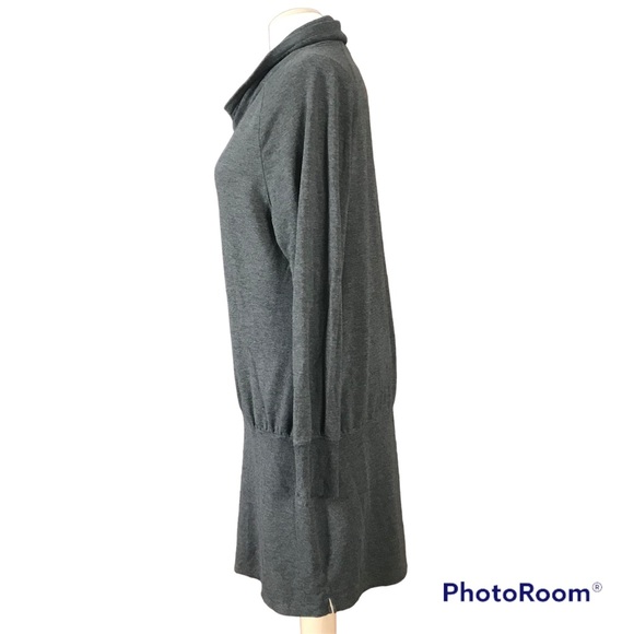 Athleta Duran Dolman Drop Waist Tunic Long Sleeve Gray Dress Size XL - Picture 3 of 15